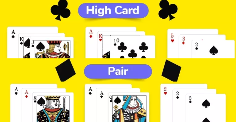 3 card poker high card and pair