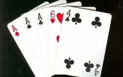 three of a kind card